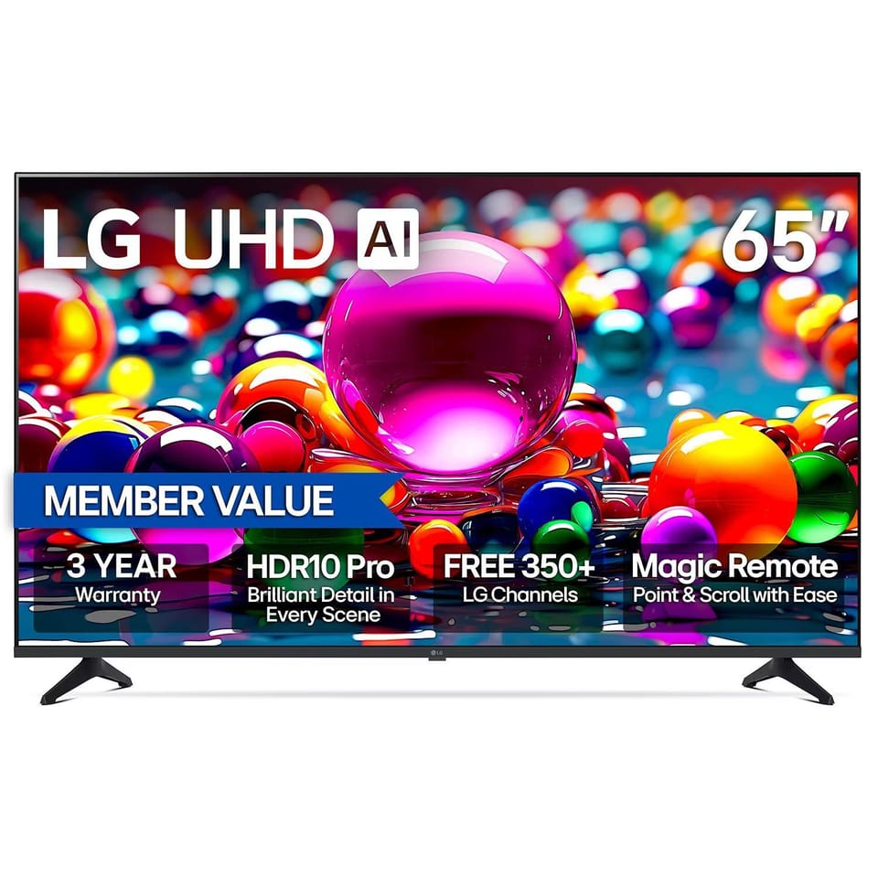 LG 65" 4K Smart TV: $296.99 – 25% Off with Alpha 7 AI Processor & Dolby Atmos at Sam's Club