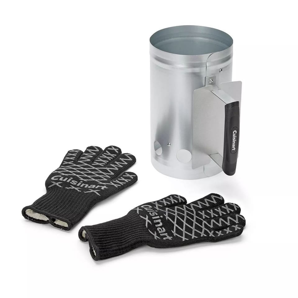 Cuisinart Charcoal Chimney Starter: $7.84 – Lights Charcoal in 15 Minutes with Heat-Resistant Gloves